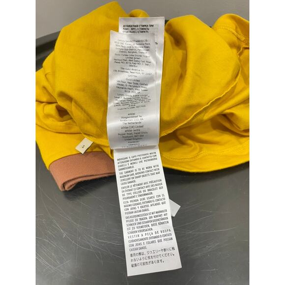 Gucci Adidas Rare Womens Logo V Neck T Shirt Gold Small - Picture 5 of 8